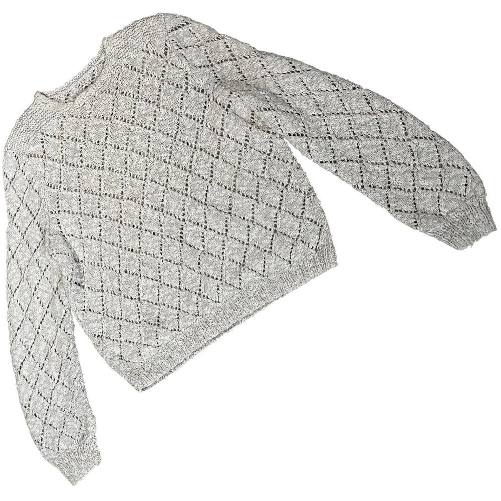 Sundazed (Germany) Openwork Hand Knit Silk & Line… - image 1